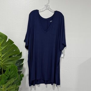 NWT Torrid super soft knit Deep Blue Knit short sleeve vneck Top plus size 6X